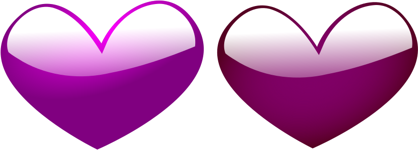 Heart Pink 3 Clipart, Vector Clip Art Online, Royalty - Clipart Vector Pink Heart (2088x750)