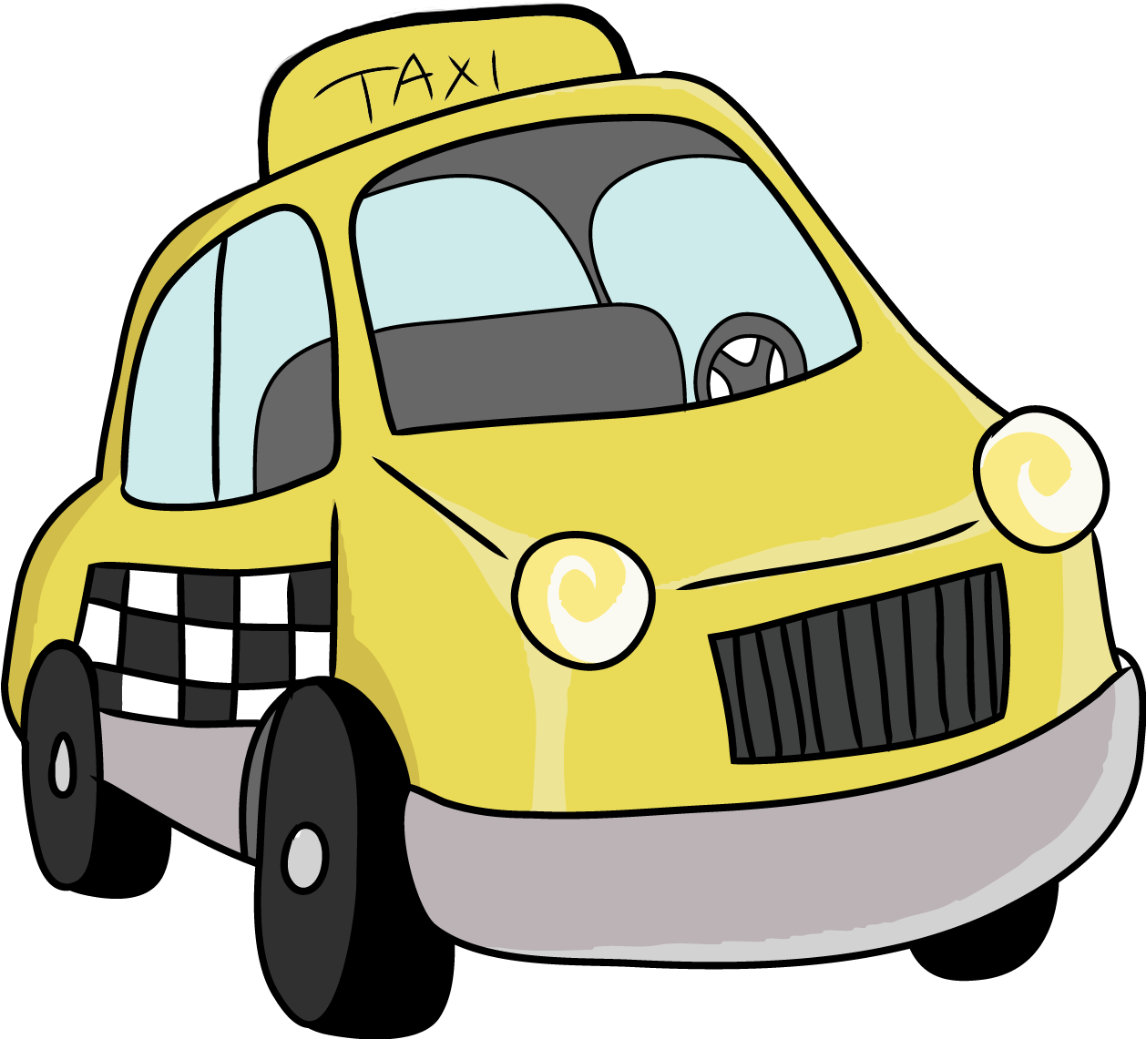 Free To Use Public Domain Cars Clip Art - Taxi Clipart Transparent (1257x1167)