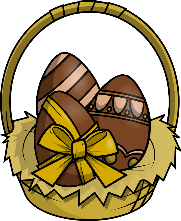 Brown Basket Cliparts - Huevos De Pascuas Dibujos (628x767)