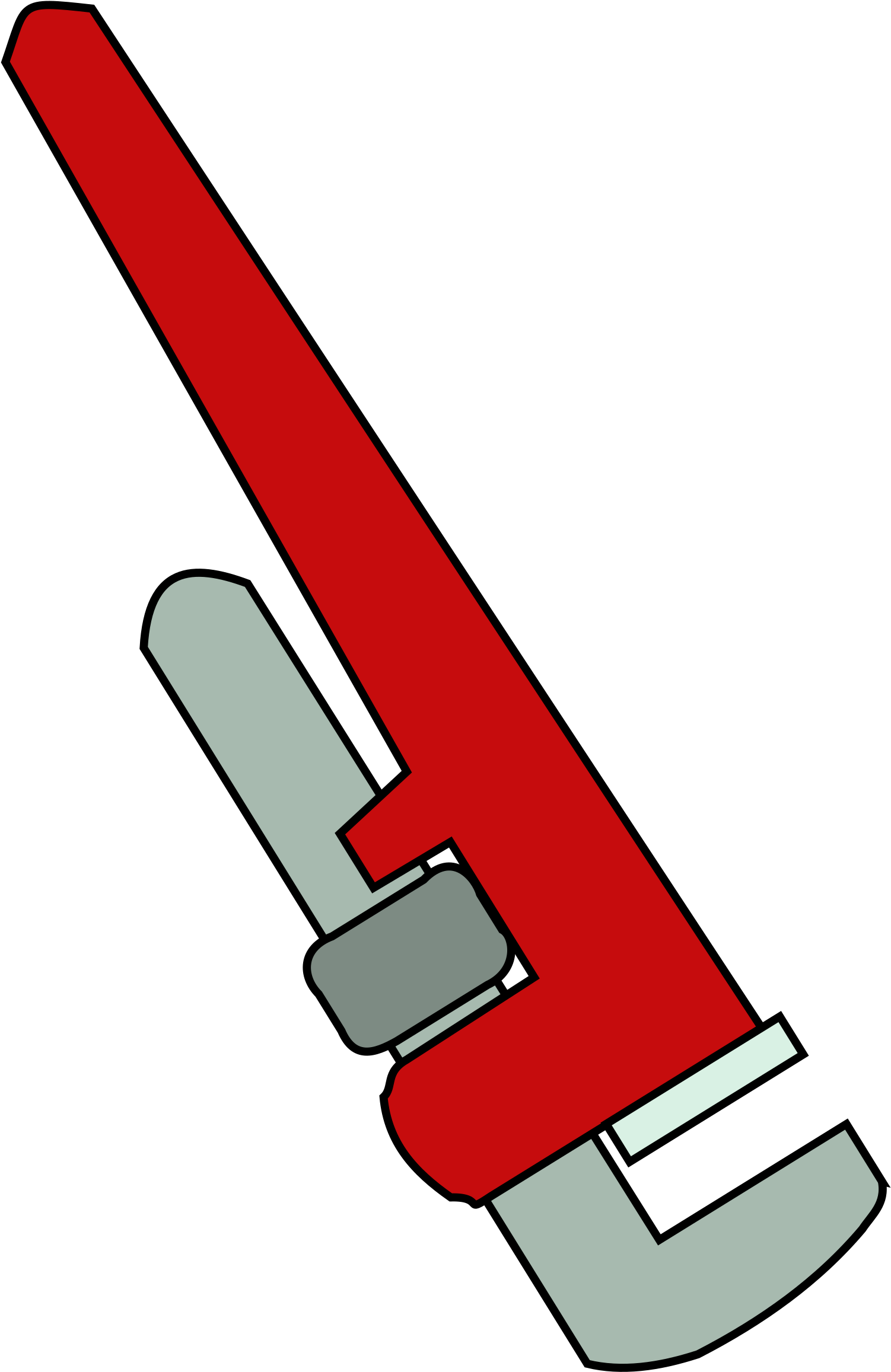 Pipe Wrench By @bnielsen, A Pipe Wrench - Pipe Wrench Clipart (1543x2400)