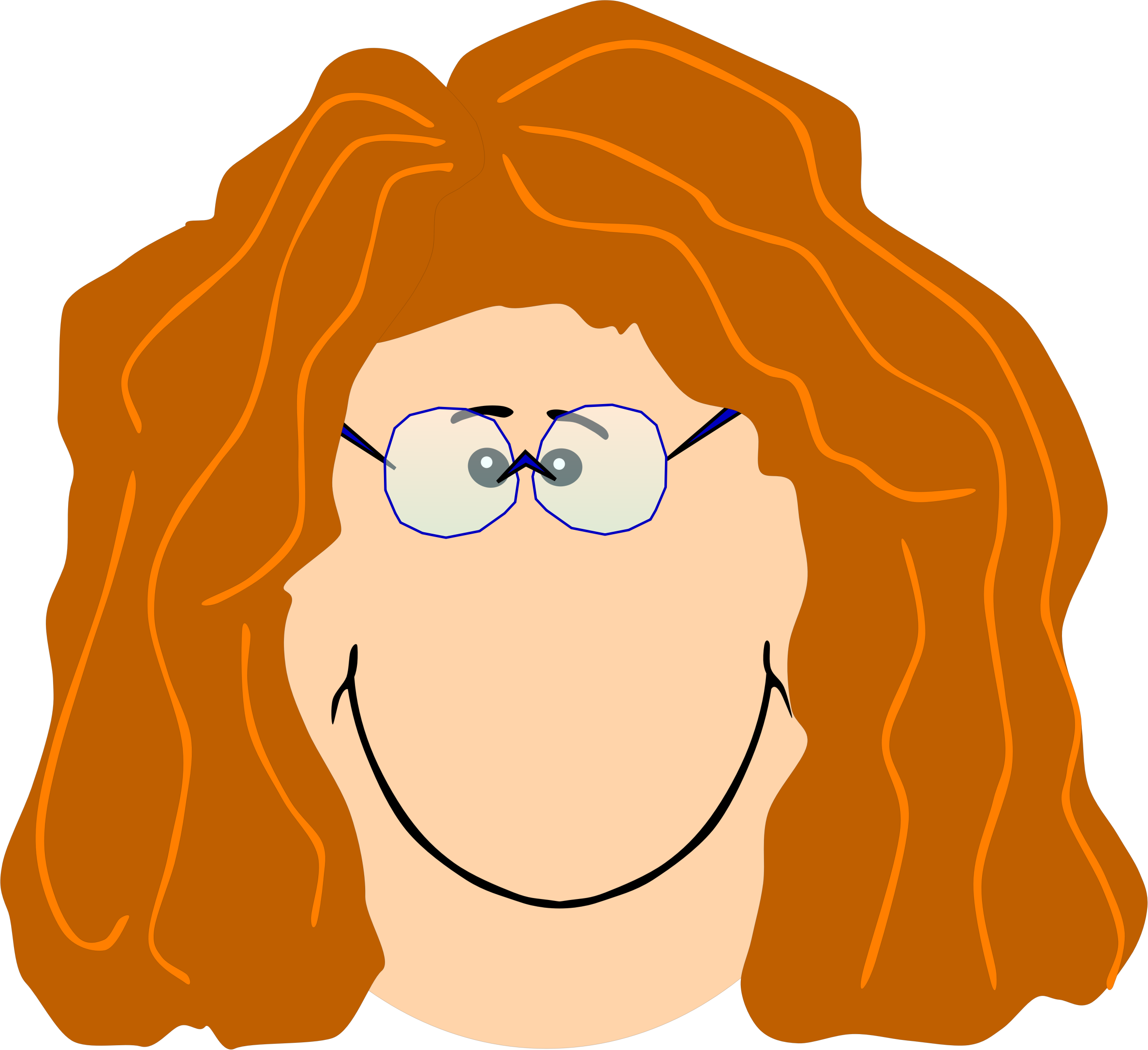 Grandma Head Cliparts - Portable Network Graphics (2374x2170)
