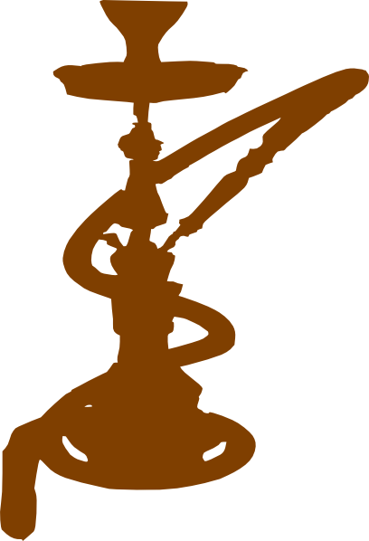 Brown Hookah Clip Art At Clker - Hookah Clip Art (408x598)
