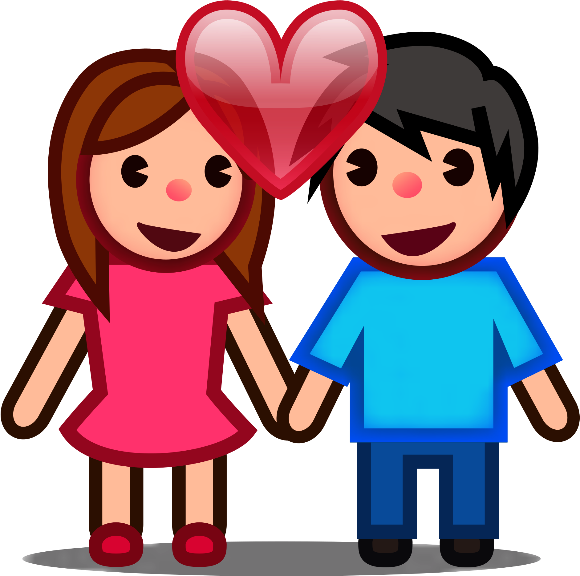Couple Clipart Love Png - Couple In Love Emoji (2000x2000)
