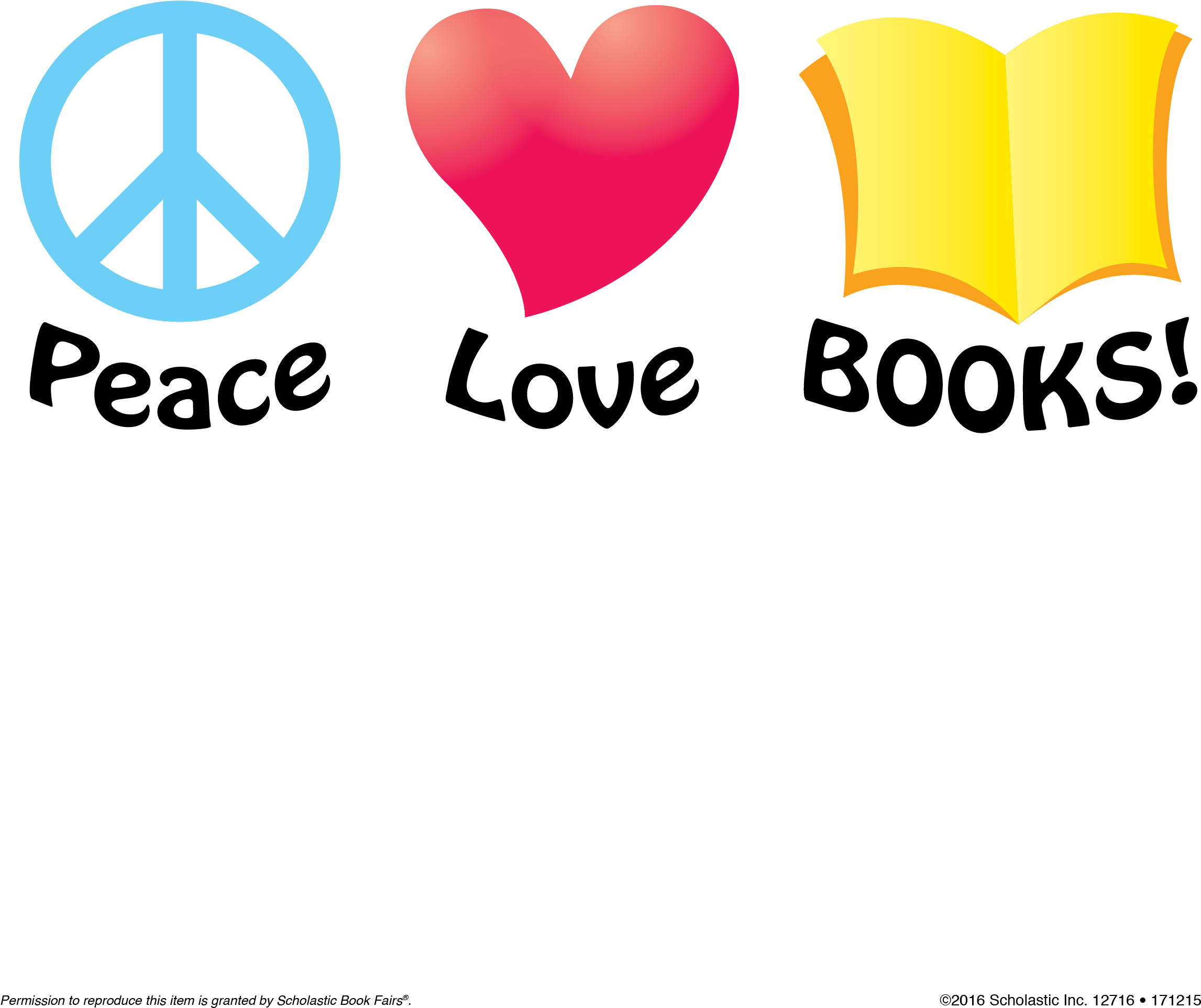 Book Clipart Love A - Peace Sign (2550x3300)