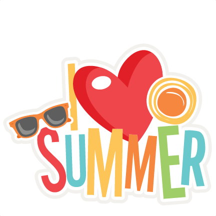 I Love Summer Title Svg Scrapbook Cut File Cute Clipart - Love Summer Clip Art (432x432)
