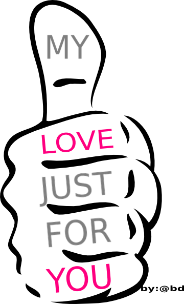 My Love Just For You Clip Art At Clker - Thumbs Up Clip Art (360x593)