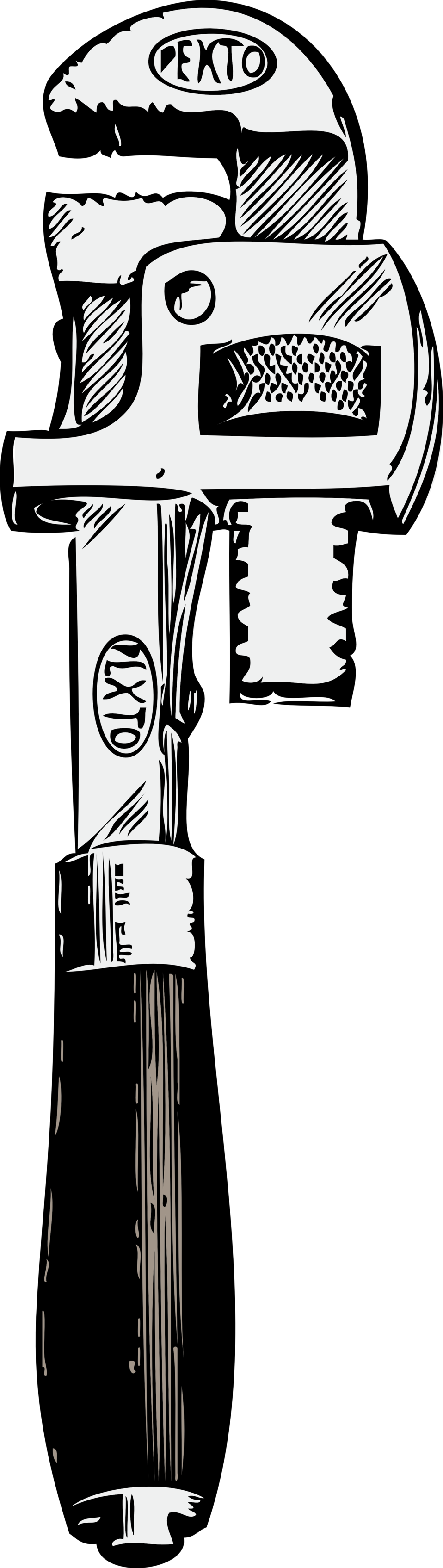Pipe Wrench - Pipe Wrench Clipart (958x3389)