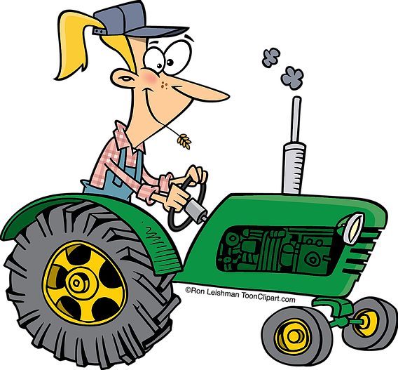 Tractor Cartoon - (568x527) Png Clipart Download
