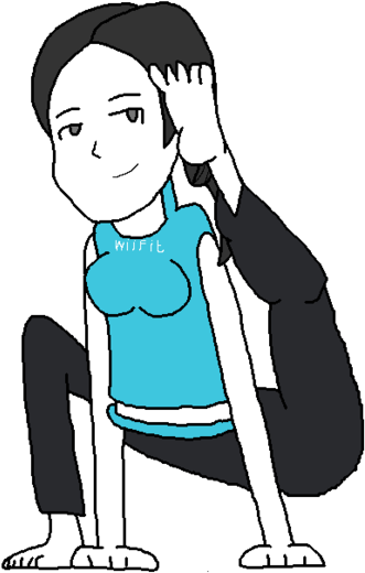 Wii Fit Trainr Scratching Liek A Dog By Spamhead400 - Cartoon (400x584)