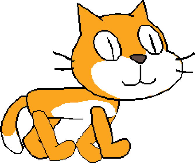 Scratch Cat Sprite - Scratch Sprite (669x558)
