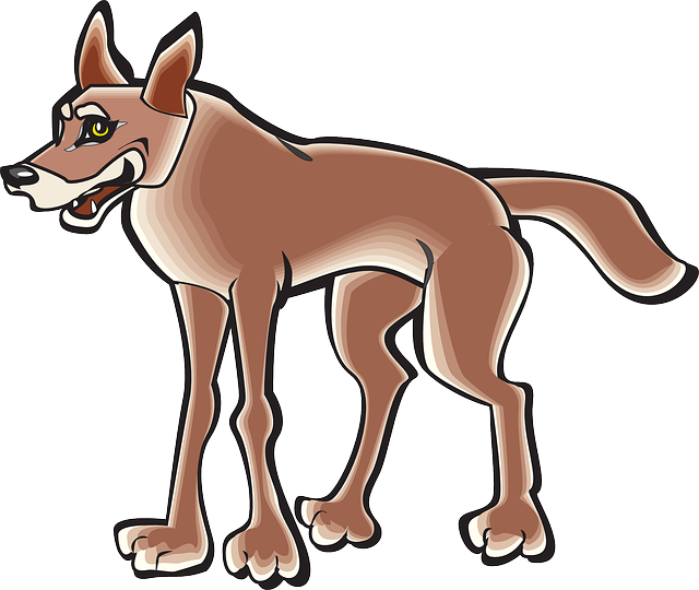 Coyote Cartoon, Body, Art, Animal, Tail, Coyote - Imagen De Un Coyote Animado (640x540)