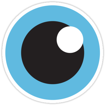 Cartoon Eye With Blue Iris - Cartoon Eye With Blue Iris (375x360)
