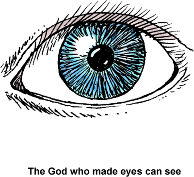 Blue Eyes Clipart All Seeing Eye - Eye Seeing (400x365)