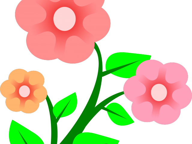 Pink Flower Clipart April Flower - Pink Flowers Twin Duvet (640x480)