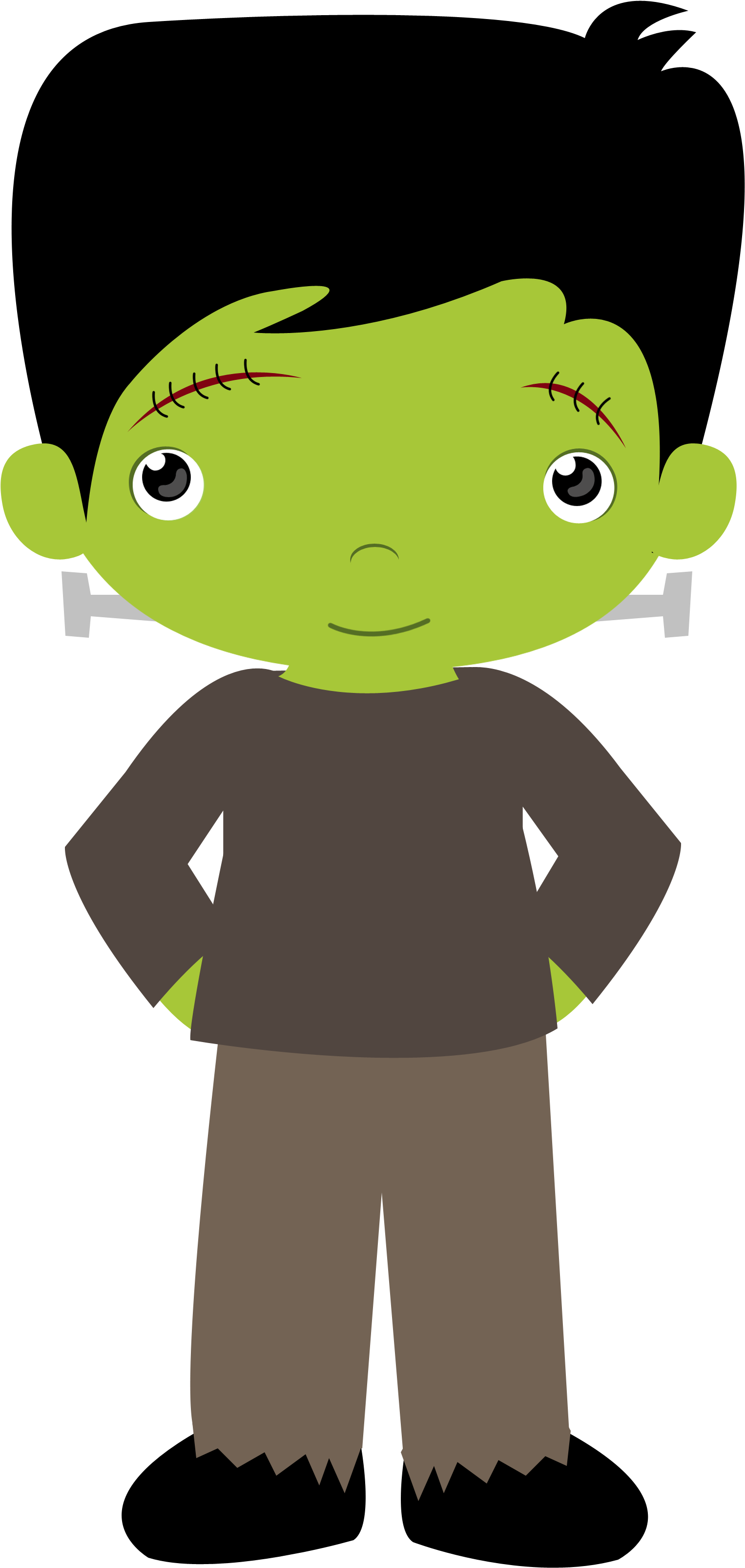 Say Hello - Frankenstein Halloween Png (2228x3504)