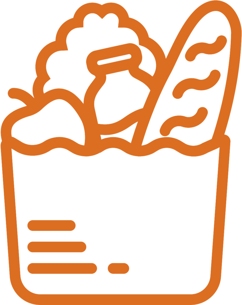 Errands For Seniors - Food Shopping Bag Icon (1000x1000)