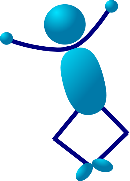 Heel Kick Clip Art At Clker - Stick People Clip Art (426x594)