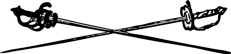 Free Crossed Swords - Crossed Swords Clipart (900x212)