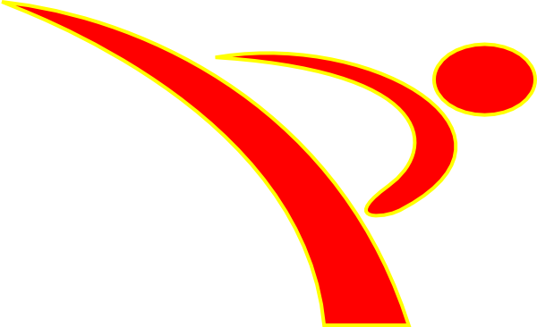 Red Kick Clip Art At Clker - Clip Art (600x366)