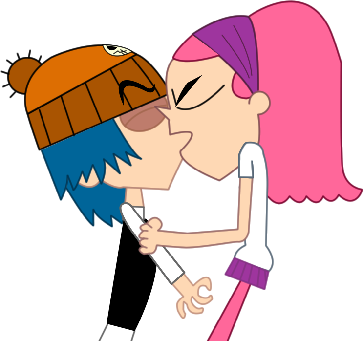 Trina Riffin Images Corey And Trina Kissing Hd Wallpaper - Grojband Corey X Trina (808x718)