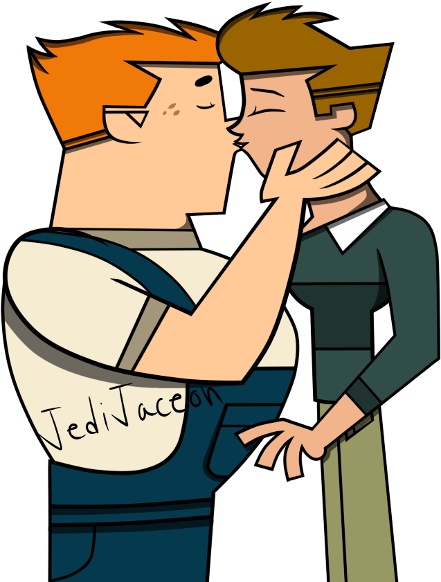 The Kiss By Jedijaceon - Total Drama Topher And Rodney (900x900)