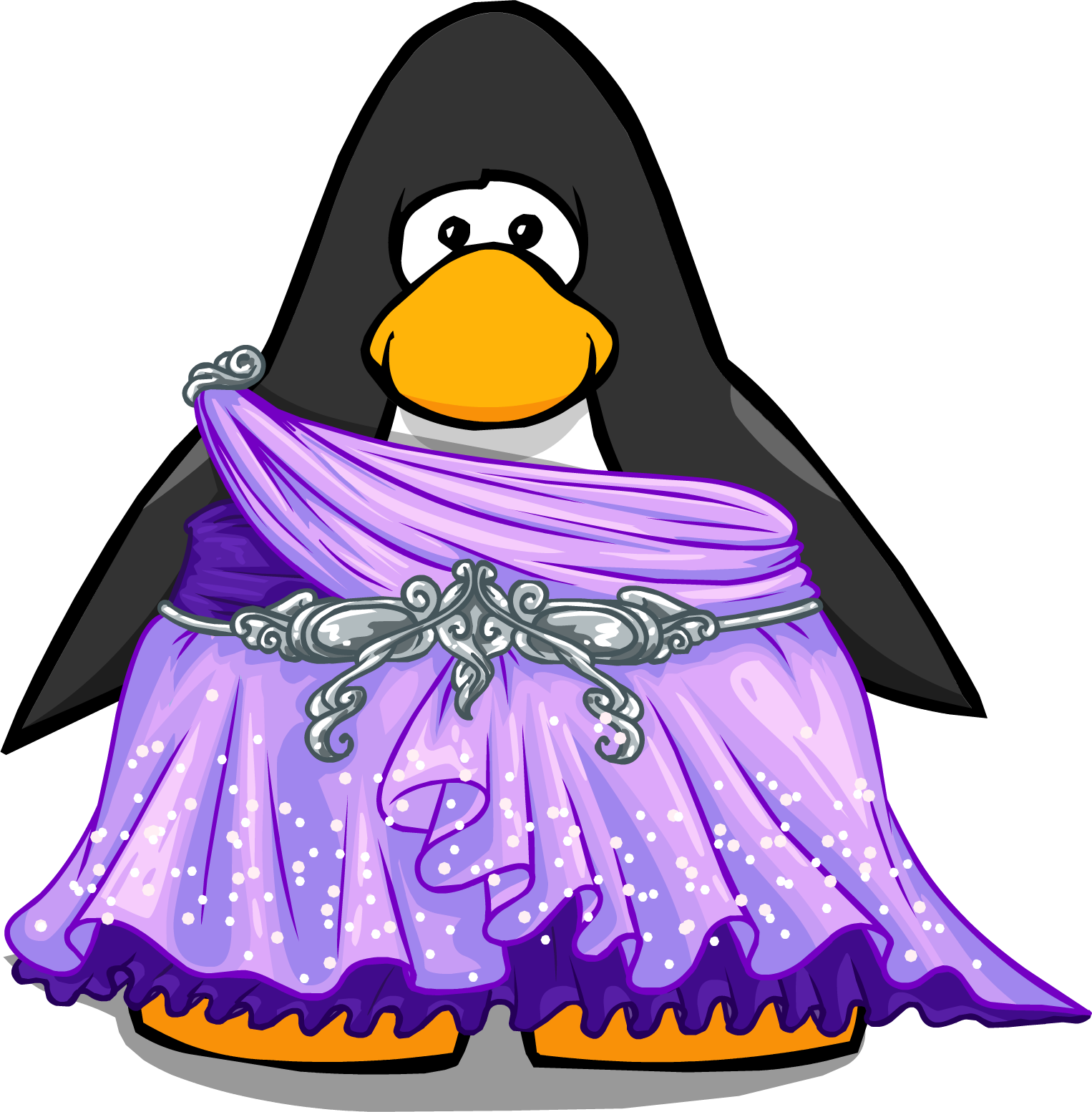Enchanted Fairy Dress From A Player Card - Penguin In A Dress (1526x1554)