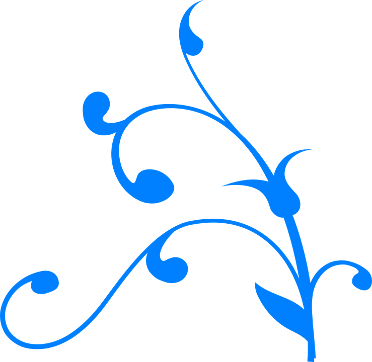 Swirl Clipart Light Blue - Tree Branch Clip Art (739x720)