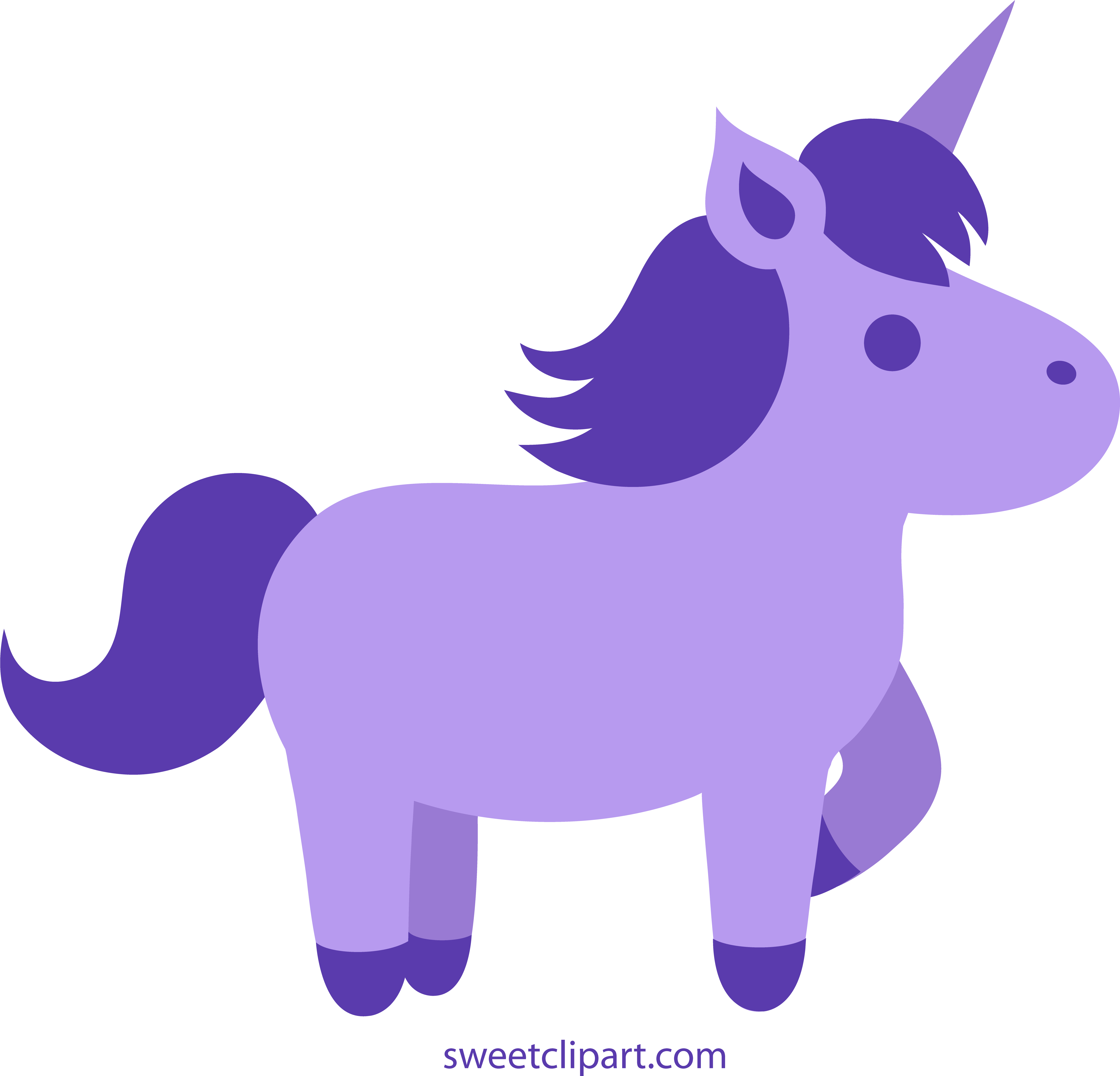 Unicorn Clipart Purple - Purple Clipart (5223x5028)