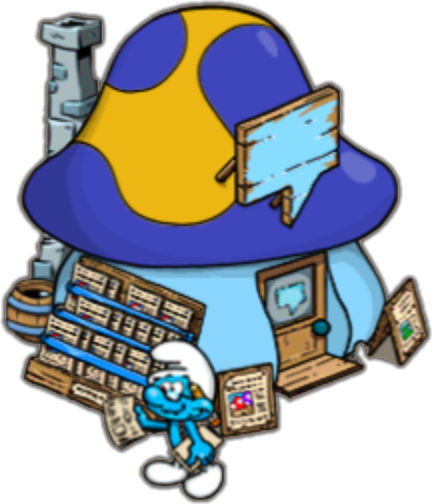 Editor Smurf - Miller Smurf Hut (432x504)