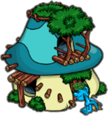 Wild Smurf Was Introduced In Version - Smurfs Village Wild Smurf (349x375)
