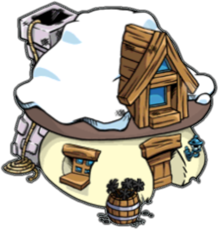 House Sweepy - Smurf House Jokey (521x509)