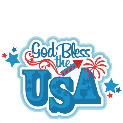 God Bless The Usa Title Svg Scrapbook Cut File Cute - July Svg Scrapbook File Cuts (432x432)