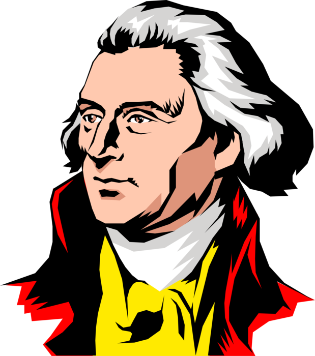 Vector Illustration Of Founding Father Thomas Jefferson - Thomas Jefferson Clipart Png (619x700)
