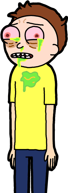 Flu Morty - Pocket Mortys Reptile Morty (300x650)