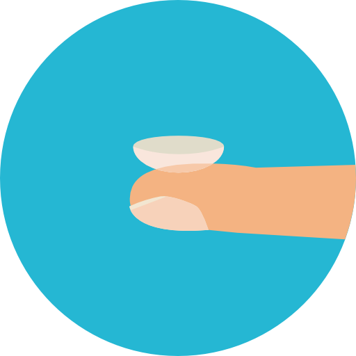 Contact Lens Free Icon - Contact Lens Vector Png (512x512)