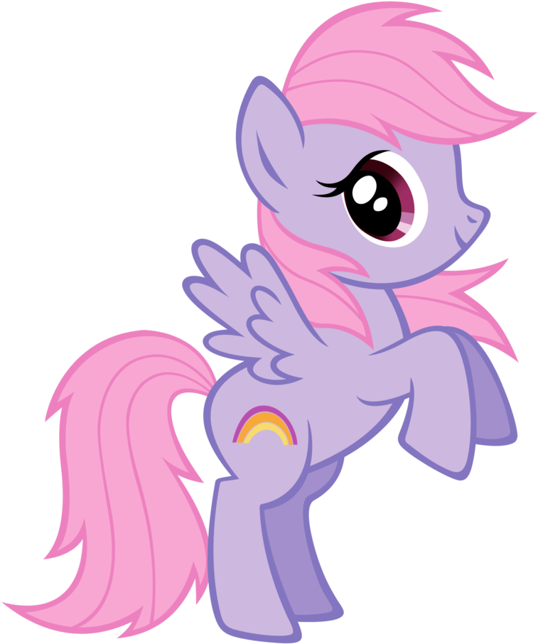 Pink Flower Clipart Mlp - My Little Pony Purple With Pink Hair (836x956)
