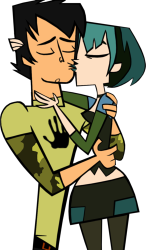 Total Drama Island Wallpaper Possibly Containing Anime - Total Drama Gwen Kiss (292x500)