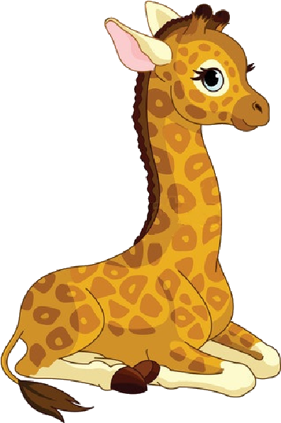 Baby Girl Giraffe Cartoon - Cute Animated Giraffe (600x600)