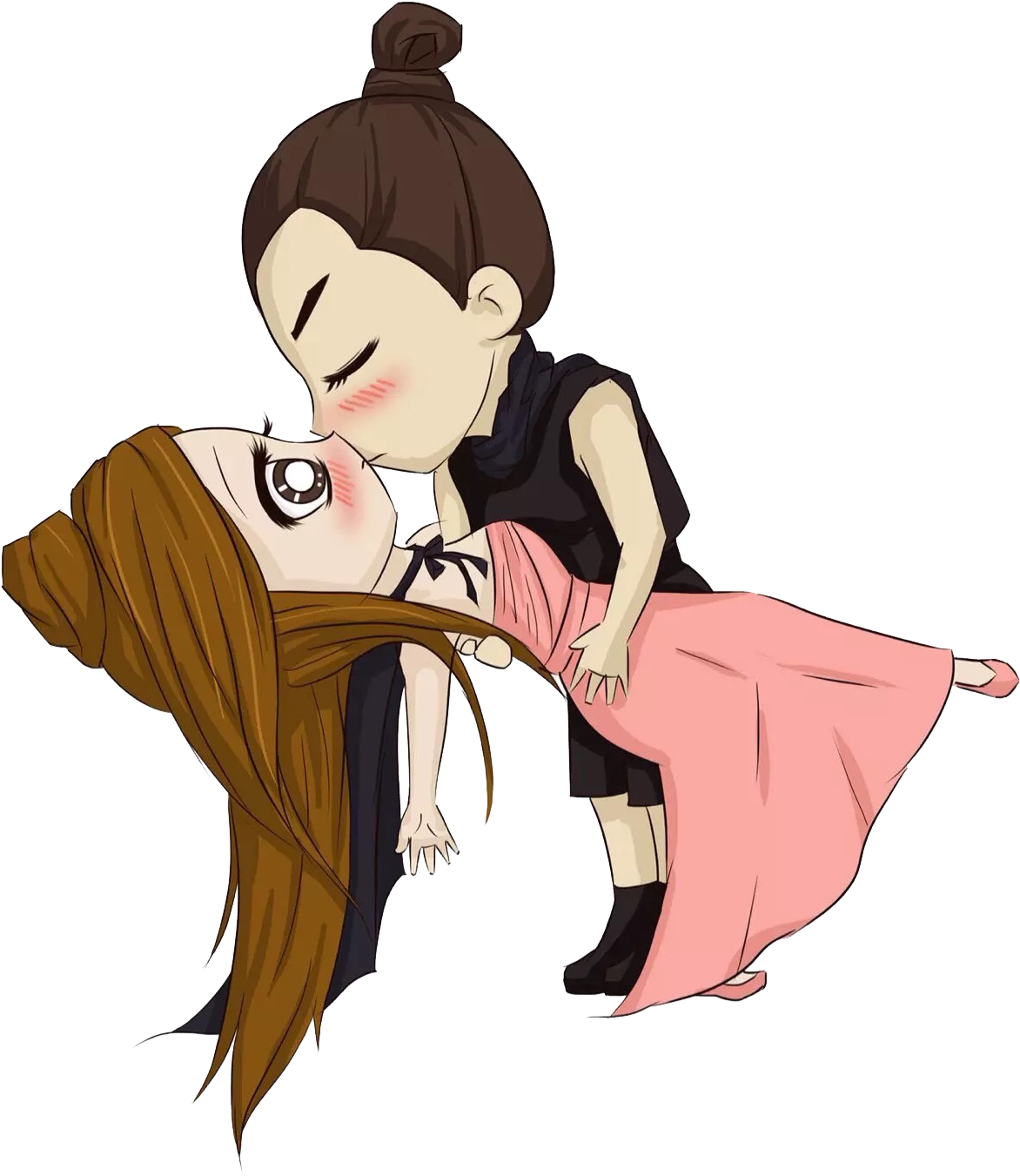 Cartoon Kiss Illustration - Portable Network Graphics (1200x1440)