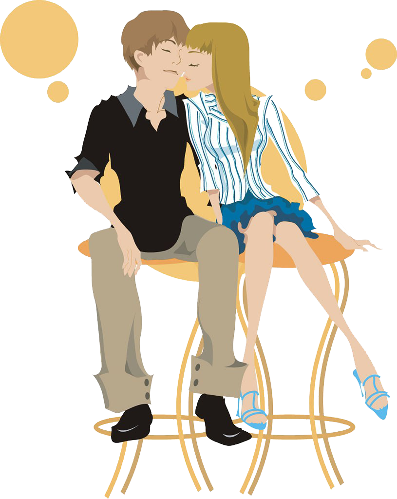 Kiss Clip Art - Women And Man Kiss Cartoon (815x1024)