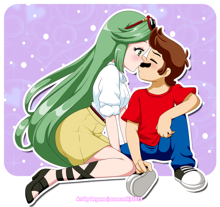 First Kiss By Coconcrash - Jechibi Kun Deviantart Gallery (900x814)