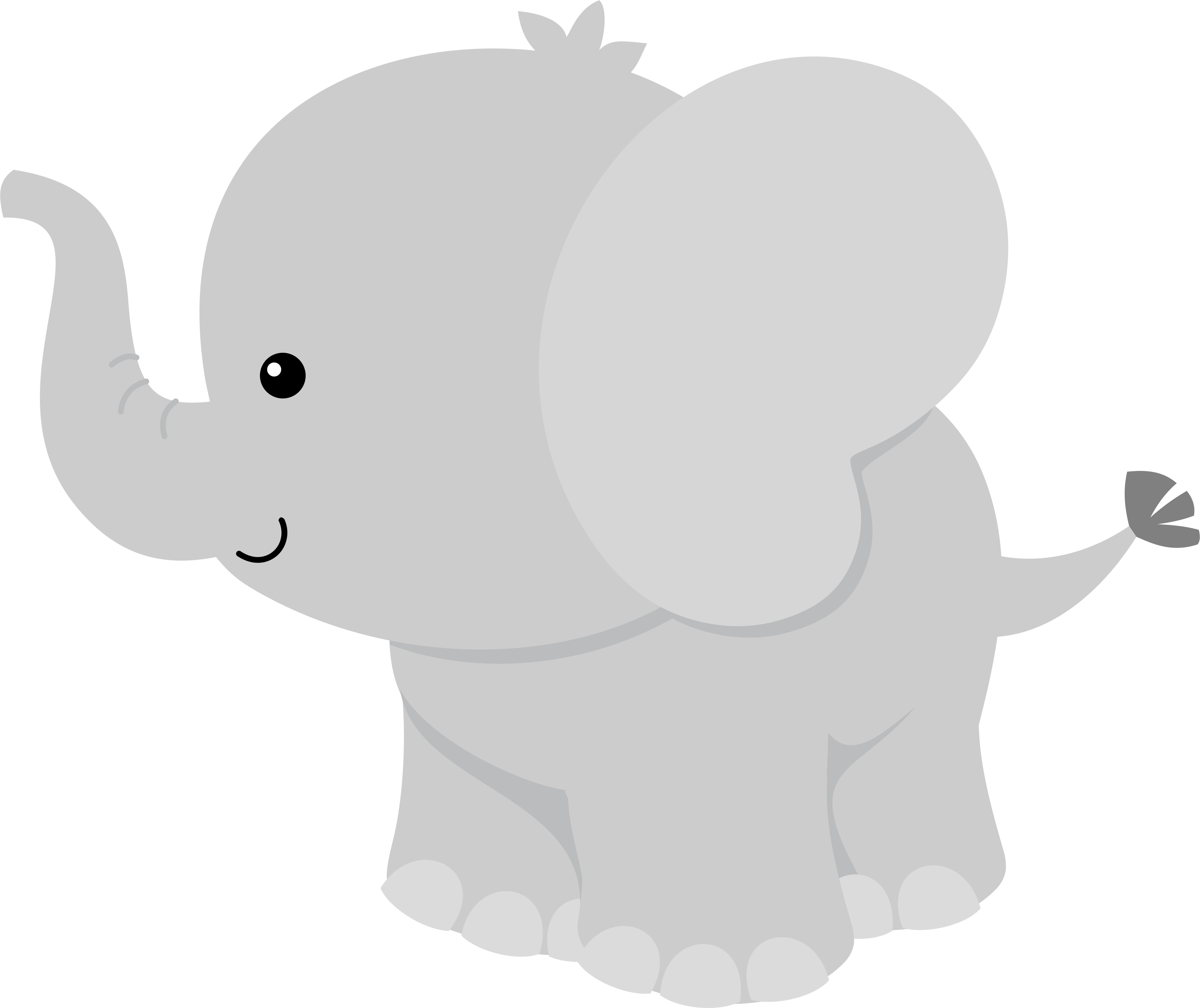 Estas Imágenes De Animalitos Tiernos Para Bebés Y Niños - Baby Elephant Clipart Free (3301x2774)