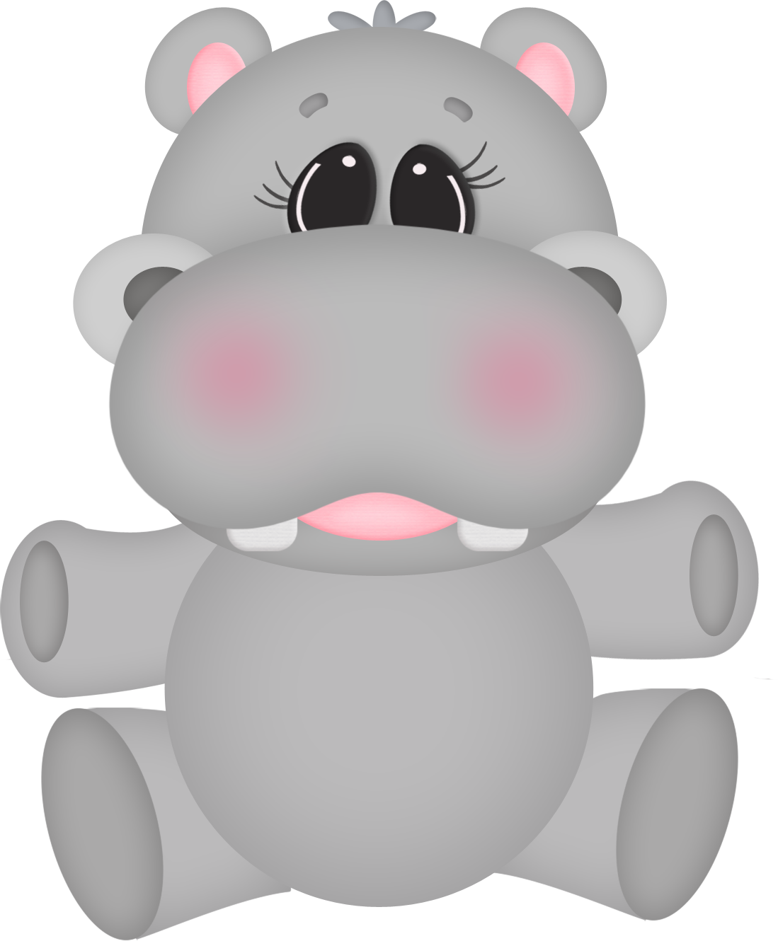 Hippo Clip Art - Hipopotamo Bebe Dibujo Animado (1099x1330)