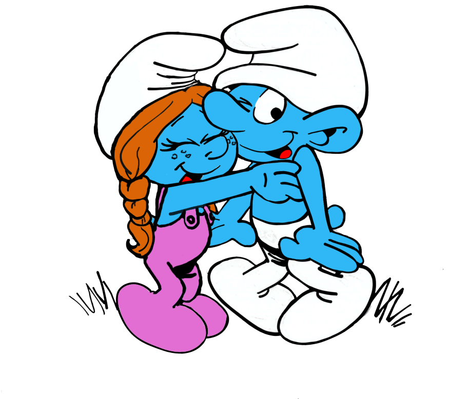Clumsy Smurf Cartoom (913x876)