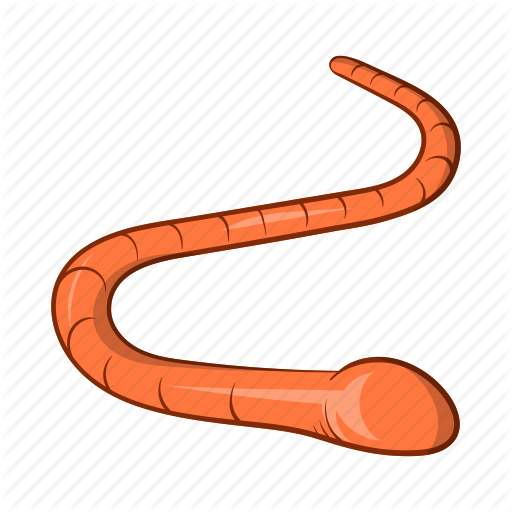 Animal, Cartoon, Drawing, Earthworm, Illustration, - Worm Cartoon (512x512)