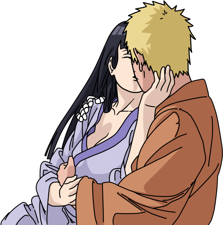 Naruto And Hinata Kiss Render By Aikawaiichan - Naruto And Hinata K...