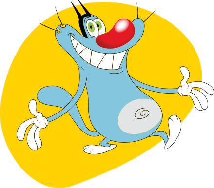 Oggy Perso - Oggy And The Cockroaches Oggy (439x386)