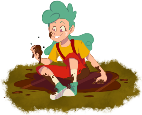 Our Muddy Girl - Cartoon (500x430)