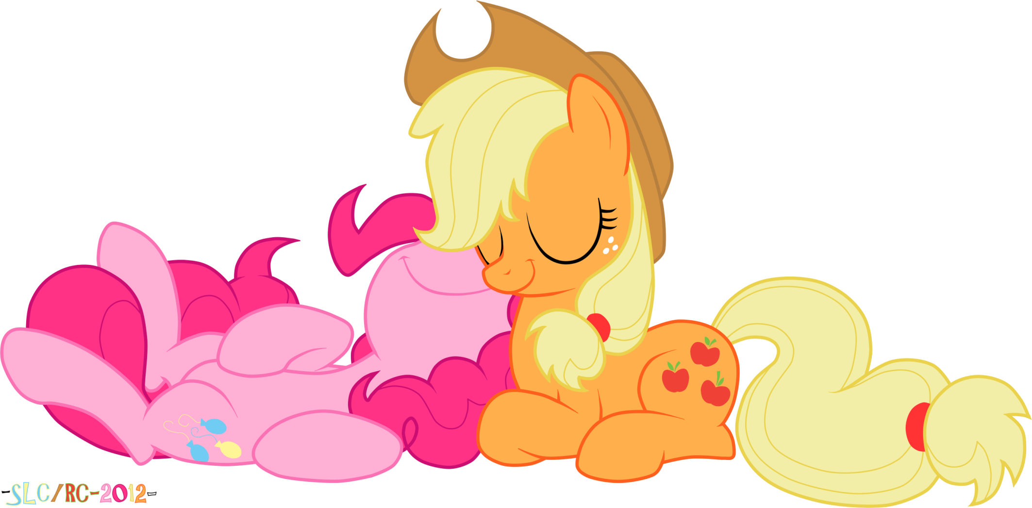 Applejack, Applepie, Artist - Applejack X Pinkie Pie (2126x1047)