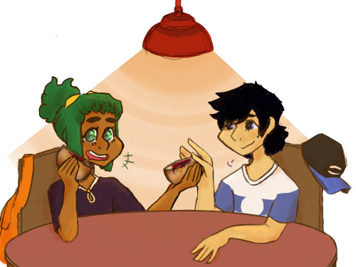 So Apparently You Get To Eat Malasadas With Hau In - Cartoon (500x375)